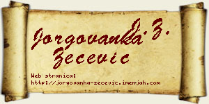 Jorgovanka Zečević vizit kartica